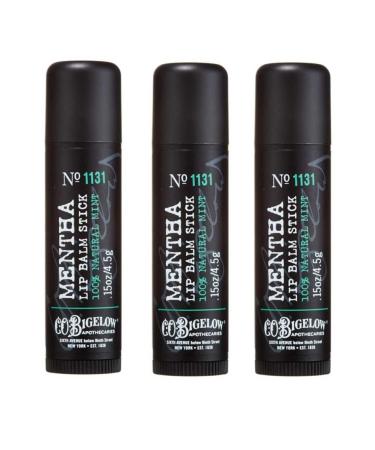 Lot of 3 Bath & Body Works C.O. Bigelow 1131 Mentha Lip Balm Stick 0.15 oz / 4.5 g
