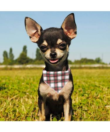 Buy Aring Pet Dog Bandana - Soft Cotton Triangular Bib-Scarf for All Dogs & Cats | Red Green Checkered Design - Buy Online on GoSupps.com