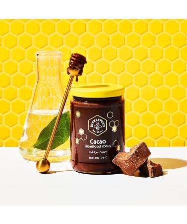 Beekeeper's Naturals Superfood Honey Cacao 17.6 oz (500g) | Organic & Nutrient-Rich Delight - Buy Online on GoSupps.com