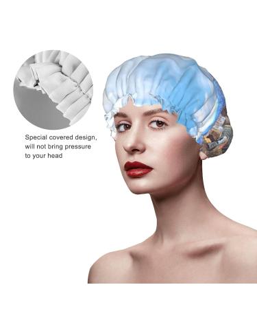 New York City Skyline Shower Cap - Waterproof Reusable Bath Cap for All Genders - Ideal for Spa, Salon, and Home Use - Buy Online on GoSupps.com