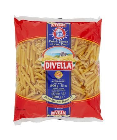 10 x Pasta Divella 100 Italiaans N 23 Penne Mezzani Rigate 500 g