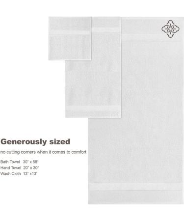 BIOWEAVES 100% Organic Cotton 700 GSM Plush Towel Set - 6-Piece GOTS Certified, White - Buy Online on GoSupps.com