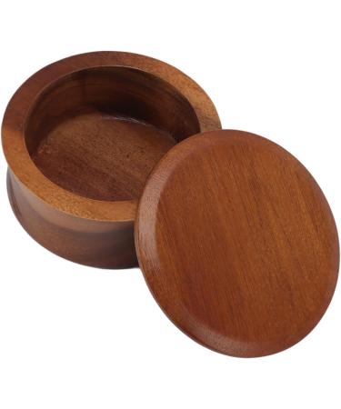 Liebewh Wooden Shaving Brush Bowl & Razor Cup for Men - Non-Slip Shaving Soap Cup with Lid - Buy Online on GoSupps.com