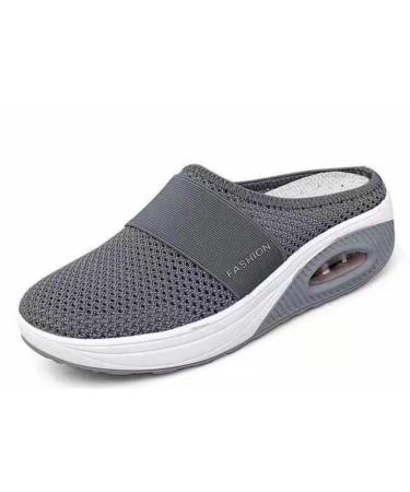 LELISKA Sevensmz Shoes Women's Air Cushion Slip-On Walking Shoes- Orthopedic Diabetic Walking Shoes Air Cushion Platform Mesh Orthopedic Diabetic Walking Shoes Grey EU 43