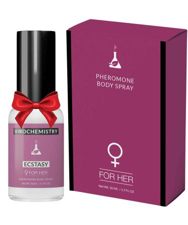 Pheromones For Women (ECSTASY) Body Spray - Elegant Ultra Strength Organic Human Pheromones Fragrance Body Spray 50mL - Human Grade Pheromones to Attract Men
