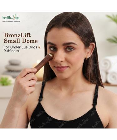 HealthAndYoga BronzLift Kansa Baguette Capuchon en bronze des deux c t s Flacon d'huile de beaut ajout e pour le visage Outil de beaut ayurv dique pour le visage le cou et sous les yeux Two Dome - Buy Online on GoSupps.com