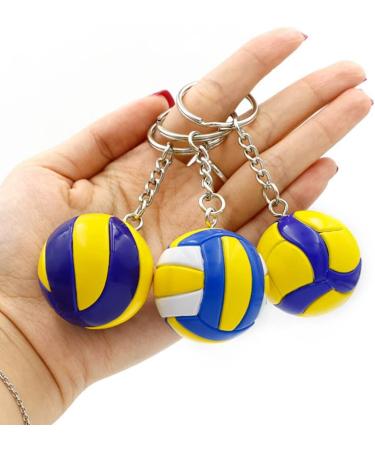 Ifundom 3D Volleyball Key Pendant - Sportball Keychain for Bags & Backpacks | 3 Pieces Hanging Volleyball Trailer - Buy Online on GoSupps.com