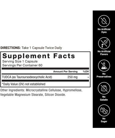 Force Factor TUDCA Liver Support Supplement Powerful Bile Salt for Gallbladder Health and Liver Health Tauroursodeoxycholic Acid Clinical Dose Vegan Friendly Non-GMO 60 Vegetable Capsules - Buy Online on GoSupps.com