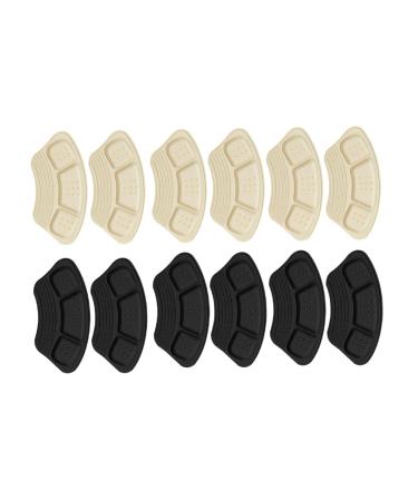 Healeved 6 Pairs Non-Slip Heel Stickers Comfortable Heel Cushions Foot Accessories Heel Cushion Inserts for Women Shoes Wear-Resistant Heel Pads Heel Liners Foot Pads Care Insole Stickers