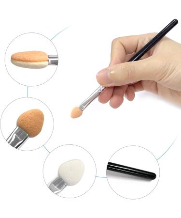 60Pcs Eyeshadow Brush Double Ended Oval Eyeshadow Brush Sponge Oval Makeup Brush Eyeshadow Applicator Portable Eyeshadow Brush Beauty Makeup Tool for Makeup Beauty Shop - Buy Online on GoSupps.com