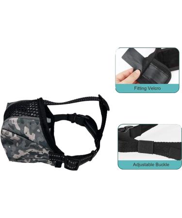 Adjustable Soft Dog Muzzle - Breathable Network Material for Small Medium & Large Dogs - Ideal for Training - Size S - Black - Buy Online on GoSupps.com