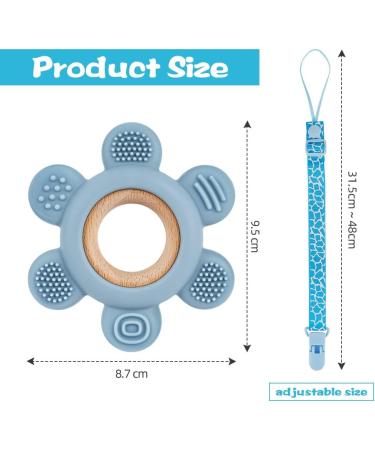 Vicloon Baby Teething Toy | BPA-Free Silicone Teether for Boys & Girls | Easy-to-Hold Rudder Design | Chewlery | Blue - Buy Online on GoSupps.com