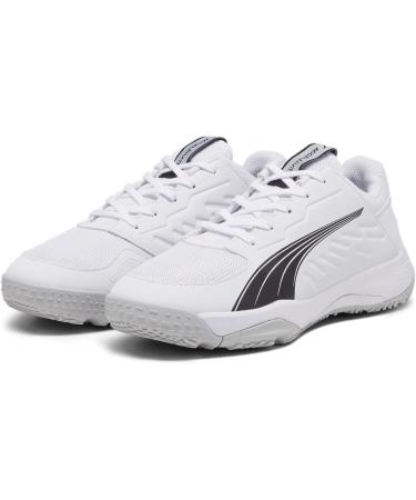 PUMA Unisex Kids Accelerate Jr Handball Shoe - EU 37 White/Black/Gray - International Shipping Available - Buy Online on GoSupps.com