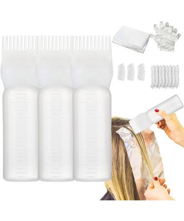 Scalp Oil Applicator | 160ml Hair Oiling Applicator Bottle | Lightweight Oil Bottle Oil Applicator for Hair Dye Scalp Massage Comb for Hair Dyeing White - Buy Online on GoSupps.com
