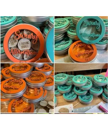 Sweary affirmation & Inspirational Quotes Inappropriate Mini Sweary Affirmation Discs 22Pcs Sweary Affirmation Discs Daily Positive Inspirational Affirmations Cards (BULE+ORANGE) - Buy Online on GoSupps.com