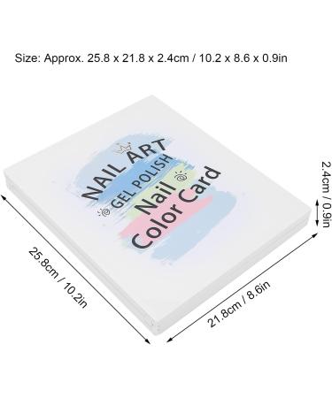 Nail Color Card Book 46 Colors Nail Art Display Book Firm Durable for Nail Salon Supplies for Women Girl for Nail Art Works Display - Buy Online on GoSupps.com