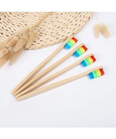 20pcs Bamboo Toothbrush Set with Case - BPA-Free Activated Carbon Sustainable Pure Bamboo for Healthy White Teeth - Eco-Friendly Travel Toothbrush in Rainbow Color - Buy Online on GoSupps.com
