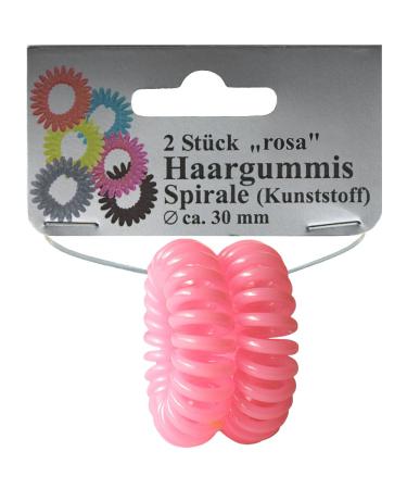 2 hair tie pink plastic hair accessories for children hair rubbers cay rubber hair tie spiral hair spiral braid coil on SB card 2351-01