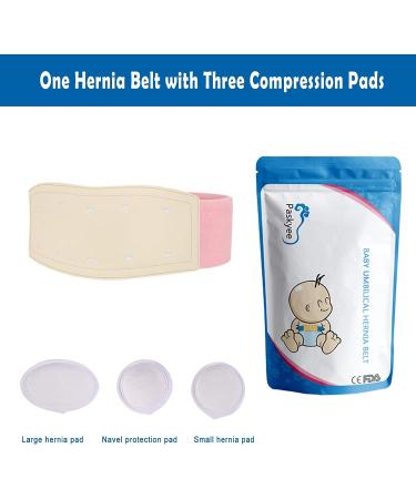 Paskyee Infant Umbilical Hernia Belt in Pink - Adjustable Belly Button Band for Newborns - Abdominal Binder for Baby Hernia Support - Buy Online on GoSupps.com
