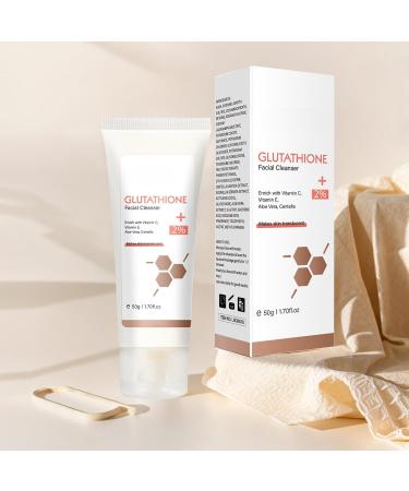 Glutathione Face Cleanser - Glutathione Face Wash With Aloe & Vitamin C Hydrating Facial Cleanser Gentle Cleanse Cleaning Pores Moisturising Cleanser For Dry Skin Acne Prone & Sensitive Skin - Buy Online on GoSupps.com