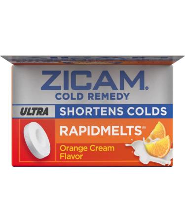 Zicam Ultra Cold Remedy RapidMelts - 18 Quick Dissolve Orange Cream Tablets - Buy Online on GoSupps.com