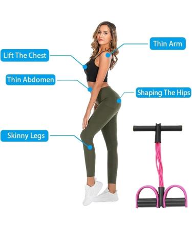 Buy New Multifunction Tension Rope - 6-Tube Elastic Yoga Pedal Puller Resistance Band | Natural Latex Fitness Equipment for Abdomen Waist Arm Leg Stretching | International Shipping Available - Pink - Buy Online on GoSupps.com