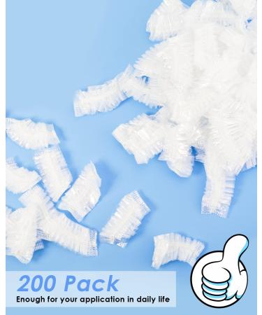 200 Pack Disposable Ear Covers for Shower - Waterproof Plastic Ear Protectors - 15cm Ear Shower Caps for Hair Dye - Buy Online on GoSupps.com
