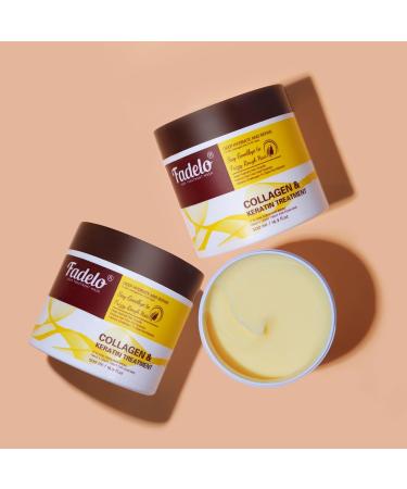 Collagen & Keratin Hair Mask - Deep Conditioning Treatment with Argan Oil & Vitamin E for Dry Damaged & Frizzy Hair - 500ml | Hydrating for All Hair Types - Sulfate-Free - Buy Online on GoSupps.com