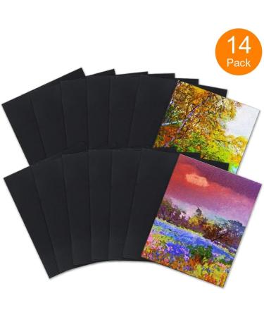 CONDA Black Canvas Panels 8x10 inch Pack of 14 - 100% Cotton, Acid-Free, Gesso-Primed Art Boards for Oil & Acrylic Painting - Buy Online on GoSupps.com