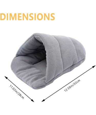 Guinea Pig Bed Hamster Bed Sleeping Bag Cave Nest Cushion Soft Warm Slippers Guinea Pig House Pet Winter Bedding Cage Accessories for Small Animal Squirrel Hedgehog Rat Chinchilla Ferret (Grey) - Buy Online on GoSupps.com