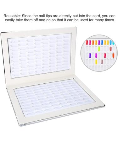 HOHXFYP Nail Display Book Reusable Nail Gel Colour Paper with 160 Compartments Nail Polish Colour Display Book for Professionals and DIY Enthusiasts (Gold) - Buy Online on GoSupps.com