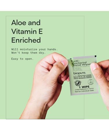 Individually Wrapped Antibacterial Hand Wipes | Fresh Morning Breeze with Aloe & Vitamin E | 16 Count | Kills 99.9% of Germs | Paraben & Sulfate Free - Buy Online on GoSupps.com