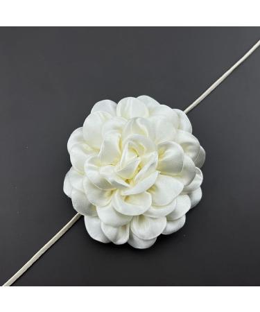Shop Southjieling Fashionable Rose Necklace | Trendy Gothic Jewelry for Girls & Women - Pink Fabric Tie - Buy Online on GoSupps.com