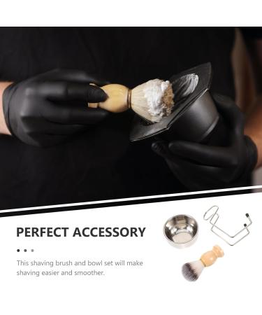 Lurrose Multi-Use Shave Brush Set | Men's Shaving Kit with Organizer | Beard & Hair Brush | Portable Wooden Brush - Buy Online on GoSupps.com