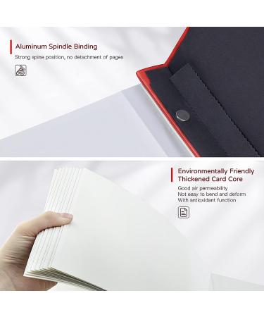 Popotop Large Self-Adhesive Photo Album for Mom, Family, Baby, Wedding - 60 Pages Red Scrapbook with Metal Pen and Plastic Board - 11.5 x 10.6 - Buy Online on GoSupps.com