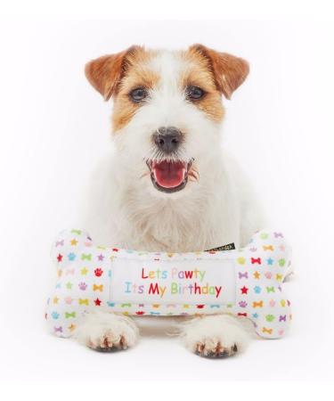 Dog Birthday Party Set - 6-Piece Happy Bday Celebration Pack with Toys, Crown, Party Hat, and Bandana (Large) - Buy Online on GoSupps.com