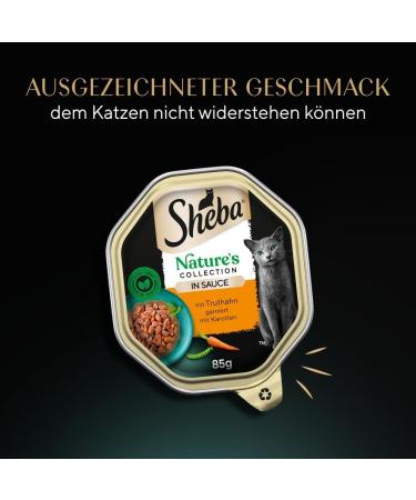 Sheba Nature's Collection Wet Cat Food in Sauce - Turkey 22 x 85g - Finest Quality for Your Cat - Buy Online on GoSupps.com