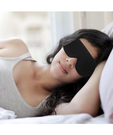 FRCOLOR Blackout Eye Mask - Adjustable Cotton Sleeping Shades for Travel & Home | Comfortable Light Blocking Covers for Women & Men - Buy Online on GoSupps.com