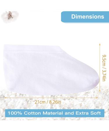 3 Pairs Moisturizing Socks Overnight Spa Socks for Dry Feet Cotton Moisture Enhancing Socks Cosmetic Moisturizing Socks for Women and Men White - Buy Online on GoSupps.com