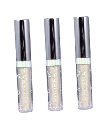 DRESSOOS 3pcs Women Makeup Glitter Liquid Eyeliners Glitter Eye Shadow Star Light Eyeshadows Glow Golden