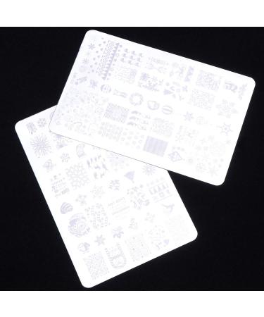 2-in-1 Christmas Manicure Template Set | Winter Nail Stamps & Art Stencils | Foil & Design Collection for Festive Nail Art - Buy Online on GoSupps.com