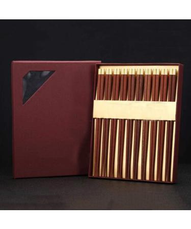 10-Pairs Rosewood Chopsticks Set Dishwasher Safe Chopstick Paint-Free Wax-Free Natural Healthy Chinese Classic Style for Kitchen Dining Room Gourmet Noodles-A - Buy Online on GoSupps.com