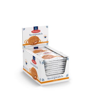 DAELMANS Stroopwafels, Dutch Waffles Soft Toasted, Caramel, Office Snack, Jumbo Size, Kosher Dairy, Authentic Made In Holland, 24 1-pack Stroopwafels Per Box, 1.38oz each (24 Pack)