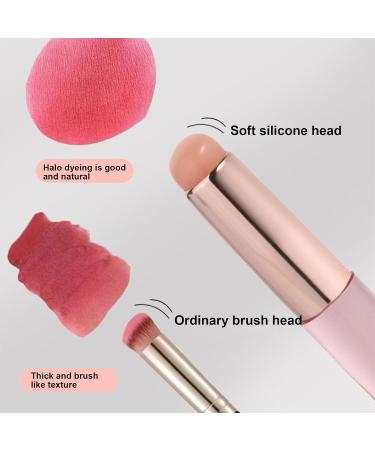 Huayeex Lip Applicator | Mini Silicone Lipstick Brush | Reusable Versatile Small Lipstick Applicator Brush with Lid for Lipstick Lip Gloss Pink - Buy Online on GoSupps.com