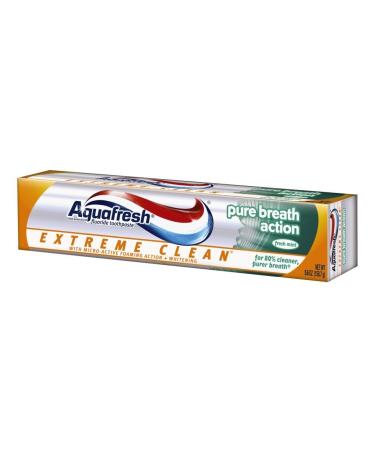 Aquafresh Extreme Clean Pure Breath Action Fluoride Toothpaste Fresh Mint 5.6 Ounce