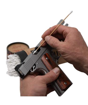 Firearm Cleaning SWABS by Sage & Braker, Made in The USA, 6" Wood and Cotton Gun Cleaning Swabs for Cleaning All The Hard to Reach Areas of Your Firearm.