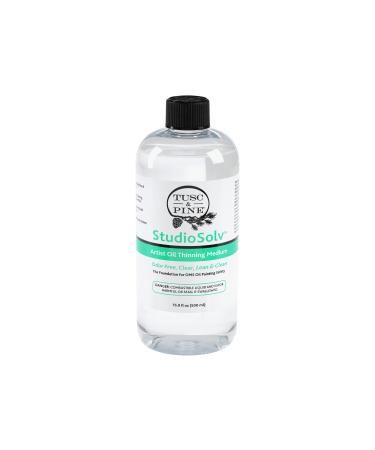 Tusc & Pine StudioSolv  Odorless Mineral Spirits - Purified Odor-Free Spirit Solvent for Thinning Oils  Artists  Painting Thinner  Professionals  & More! - 16.9oz (500ml)