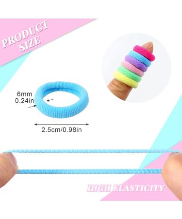 Hanyousheng 200 Pcs Multicolor Baby Hair Bands for Girls Seamless Elastic Hair Ties for Kids and Toddlers - Buy Online on GoSupps.com