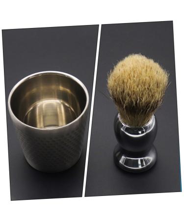 Shop Ipetboom Beard Brush Set for Men - Complete Shaving Kit with Mustache Brush & Razor - Premium Silver Beard Grooming Tools - Buy Online on GoSupps.com