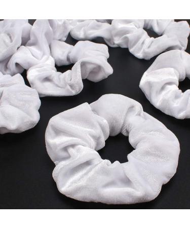 Whavel 12 Pack Velvet Hair Scrunchies - Soft White Elastic Hair Bands - Buy Online on GoSupps.com